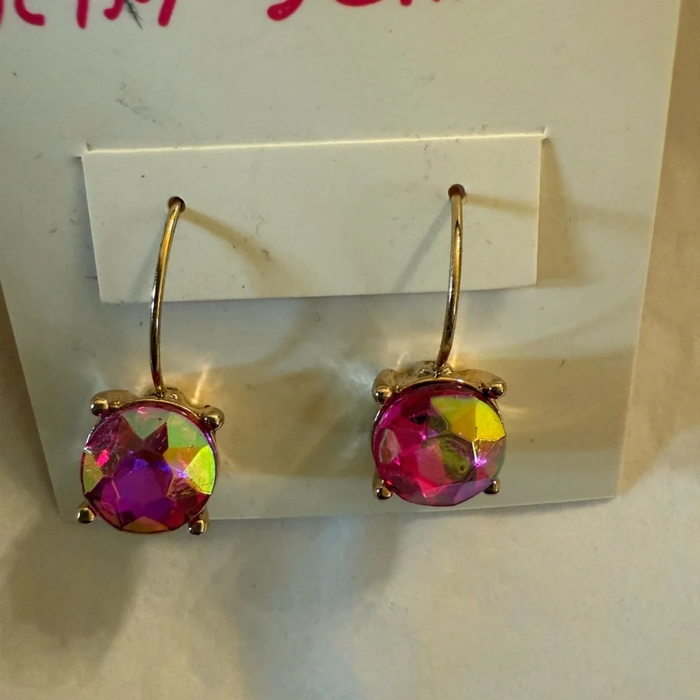 Betsey Johnson Multicolor Crystal Earrings - Picture 2 of 5
